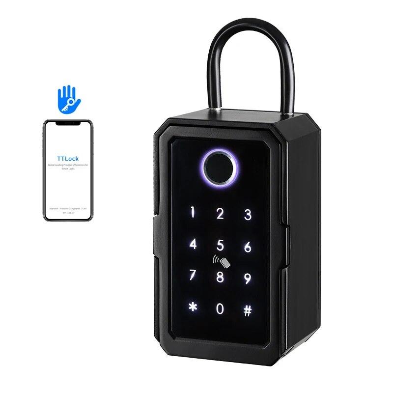 RAYKUBE Электронный ящик для ключей с паролем отпечатков пальцев IC-карта Bluetooth TTlock / Tuya Smartlife Security Портативные ящики для хранения ключей