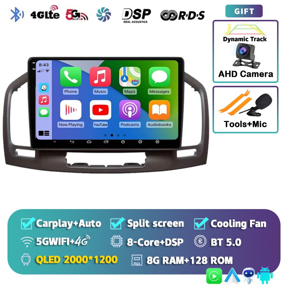 Android 14 Carplay Auto для Buick Regal Opel Insignia 2009 2010 2011 2012 2013 Автомобильный радиоприемник Мультимедийный проигрыватель Стерео GPS WIFI+4G BT