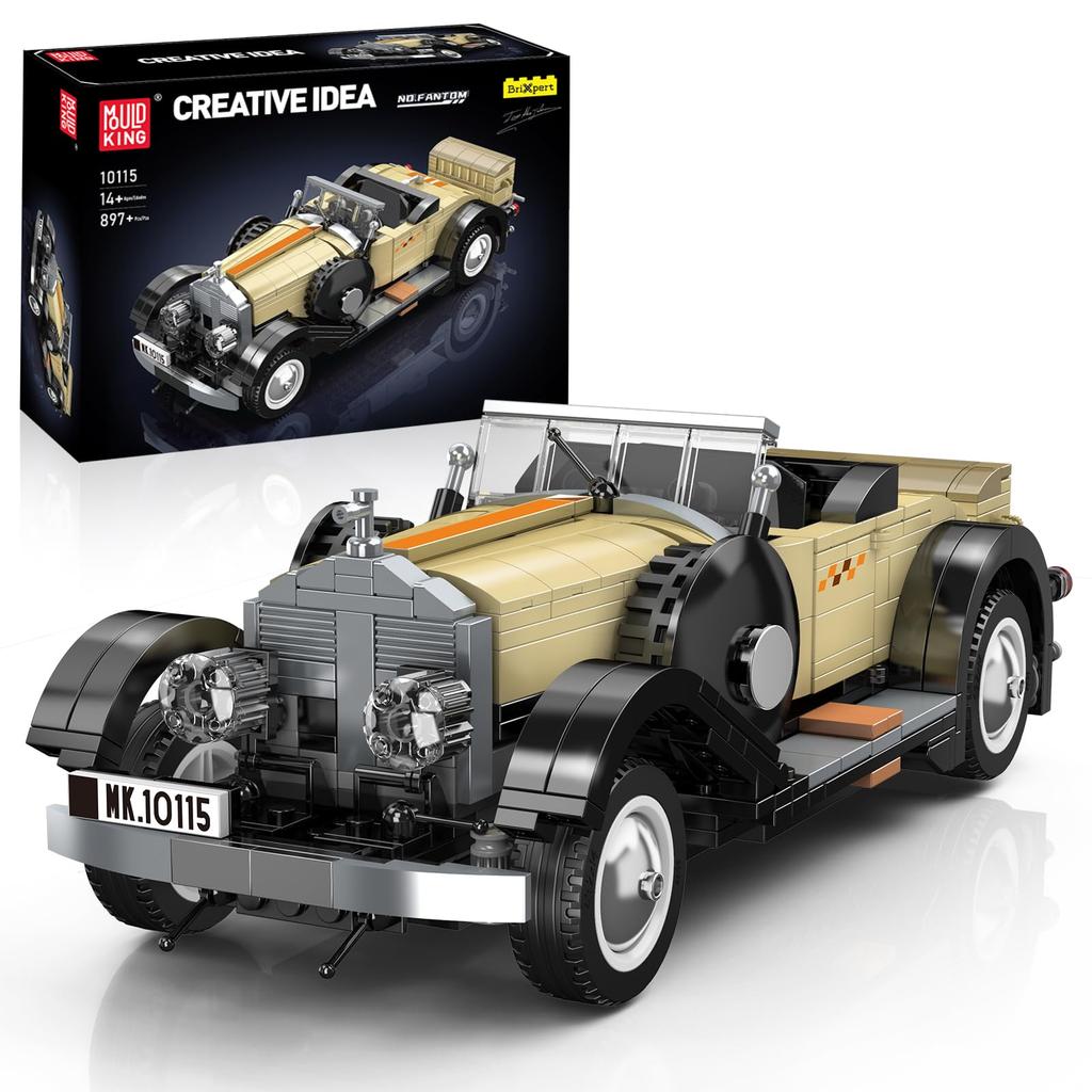 Mould King 10115 Classic Car Building Blocks MOC Retro Car Model Building Blocks a Perfect Gift for Children and Adult Collectors Ages 8 and Up Static