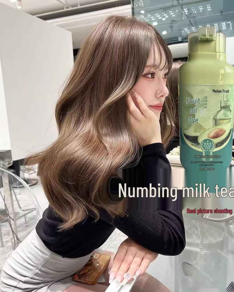 Meilando Pure Natural Fruit Oil Hair Dye - Non-Staining, Covers Grays, Brightens Skin, Trendy Colors