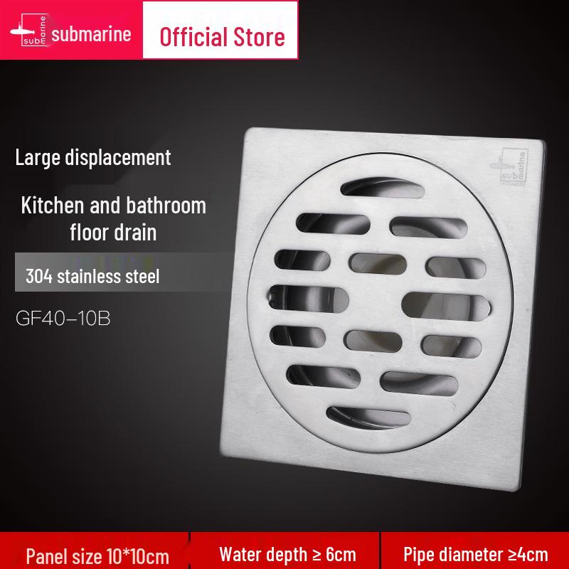 Нержавеющая сталь Ультратонкий Защита от запаха Подводный Душевой Пол Слив GF40-10B