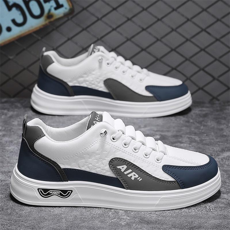 Men's shoes spring 2025 new breathable sports versatile casual board shoes fashionable men's one-pedal double color board shoes