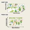 Cartoon Flower and Green Plant Hanging Baskets, Green Leaves, Vines, Butterflies, Home Background and Wall Beautification Stickers