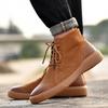 2025 New Autumn Winter Shoes for Men Outdoor Non-slip Wear-resistant Short Boots Fashion Plush Men's Cotton Shoes Botas Hombre