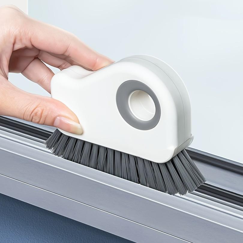 Щетка для чистки оконных направляющих и затирки 2 в 1 — ручной инструмент с жесткой щетиной для чистки направляющих раздвижных дверей, подоконников, уплотнителей
