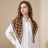 Thin Imitation Silk Scarf Polyester Waist Tying Scarf Vintage Polka Dot Triangle Scarf  Club