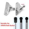 2PCS 10MM Silver Ball Stud Shock Struts Gas Prop Strut Spring Mounting Brackets Connector Zinc Plated Steel For RVs Campers Home