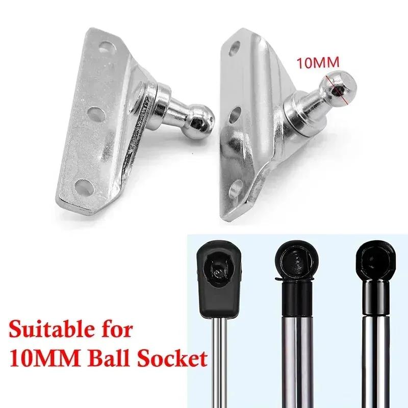 2PCS 10MM Silver Ball Stud Shock Struts Gas Prop Strut Spring Mounting Brackets Connector Zinc Plated Steel For RVs Campers Home