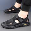 2025 Spring and Summer New Men's Casual Shoes Mesh Sandals Summer Fashion Korean Version Hollow Hole Shoes Outdoor Foreign Trade