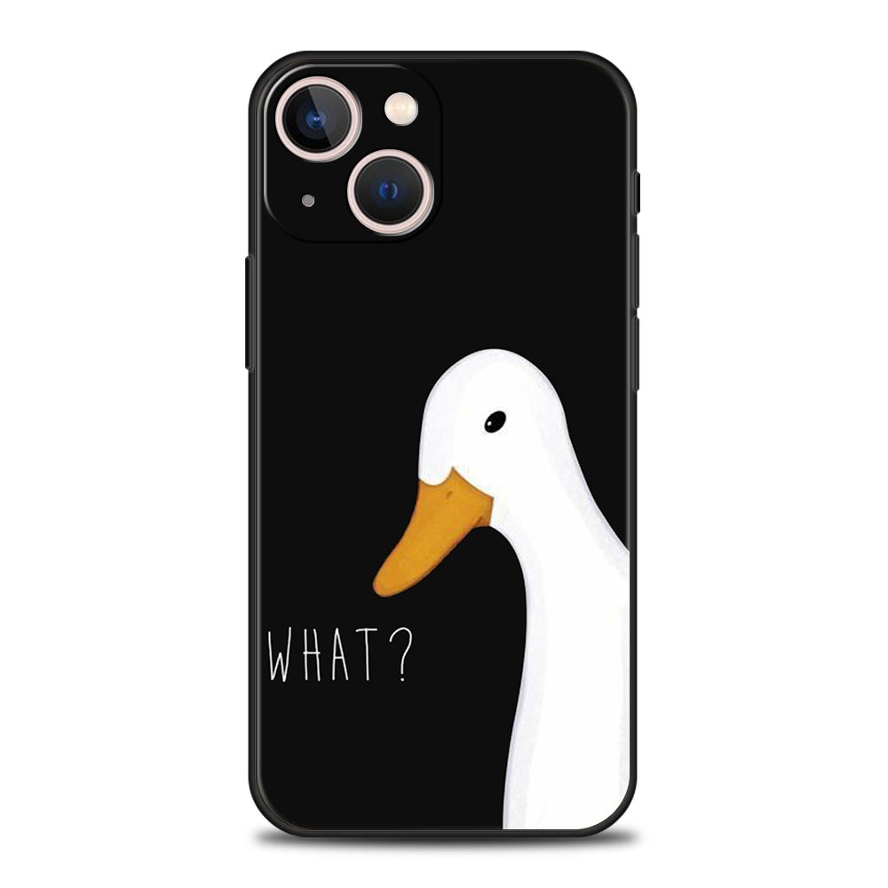 Роскошный чехол для телефона iPhone 15 14 11 Pro Max 13 12 XS X XR SE3 7 8 Plus, противоударный чехол с изображением милого гуся или утки