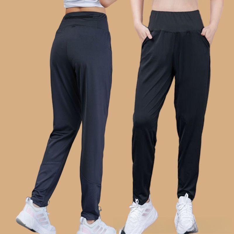 **Trendy Women's Quick-Dry Yoga Pants with High Waist and Back Zipper Pocket - Autumn/Winter Loose Fit with Plus Velvet**