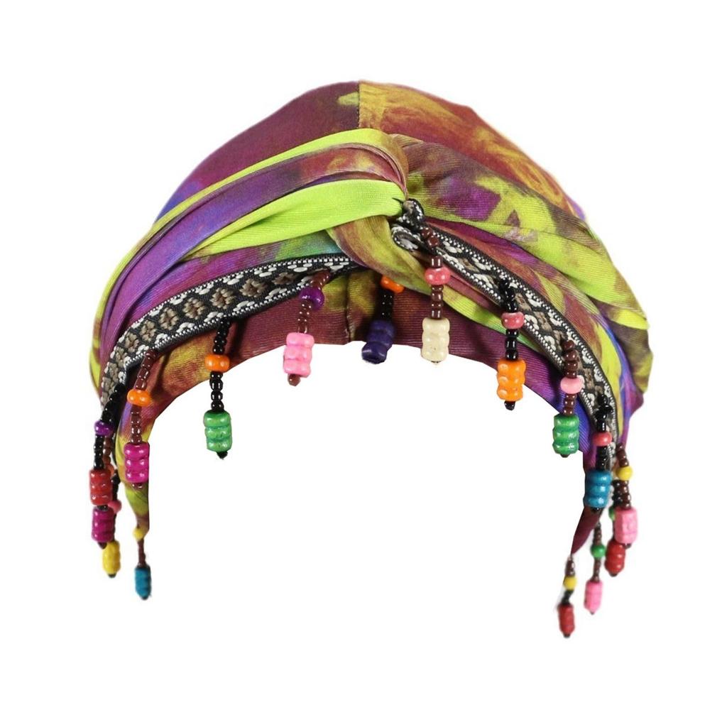 Красочная шапочка-платок с бусинами и наклейкой с колючими волосами, регулируемая шапочка-пуловер, шапочка с принтом, высокая эластичность