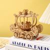 3D Wooden Pumpkin Carriage Puzzle: Handmade, High-End Children's Educational Toy and Ornament