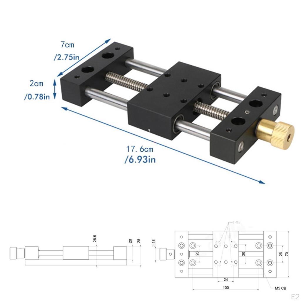 75 мм Ход ЧПУ Линейный Стол Перемещения Привод Движения Поперечный Стол Компонуемый Контргайка Рельс