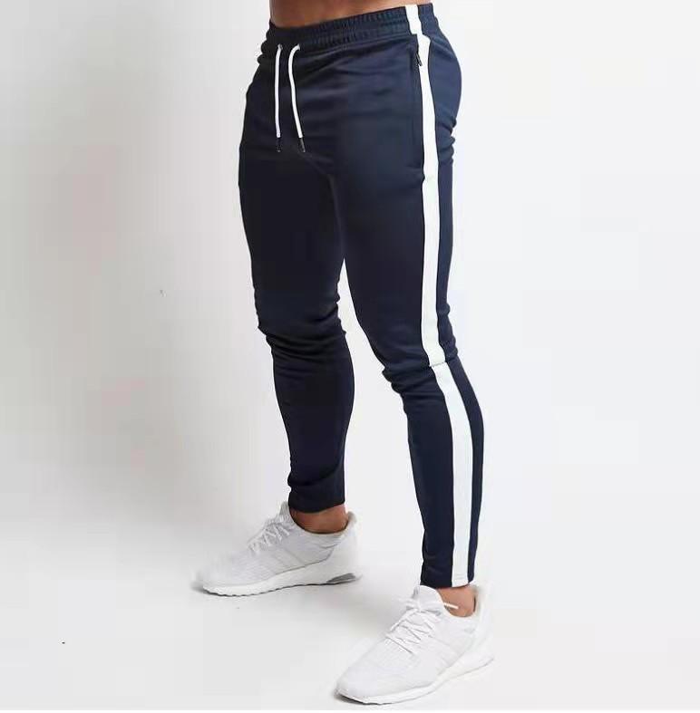 Silk Men's Pants Fitness Skinny Trousers Spring Elastic Bodybuilding Pant Workout Track Bottom Pants Men Joggers Sweatpants