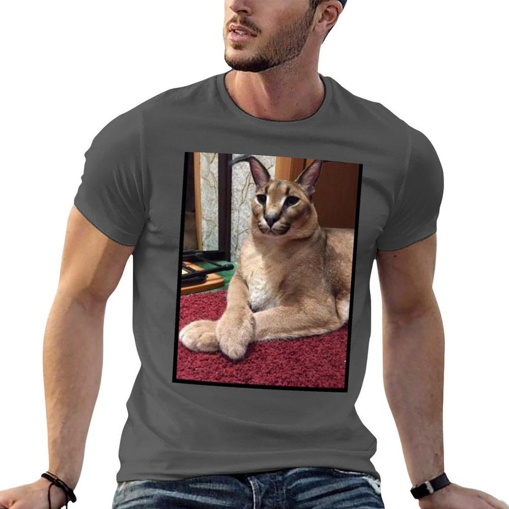 Big Floppa TShirt Stylish Print Short Sleeve Tee