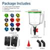 18-in-1 Spill-Proof Universal Auto Engine Oil Funnel Kit 12 Adapters Included for Most Vehicles Garage Use