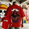 Большой Косплей Костюм One Piece Monkey D Luffy 2026 Лето Харадзюку Аниме Принт Y2K Хип-Хоп Повседневная Унисекс Футболка
