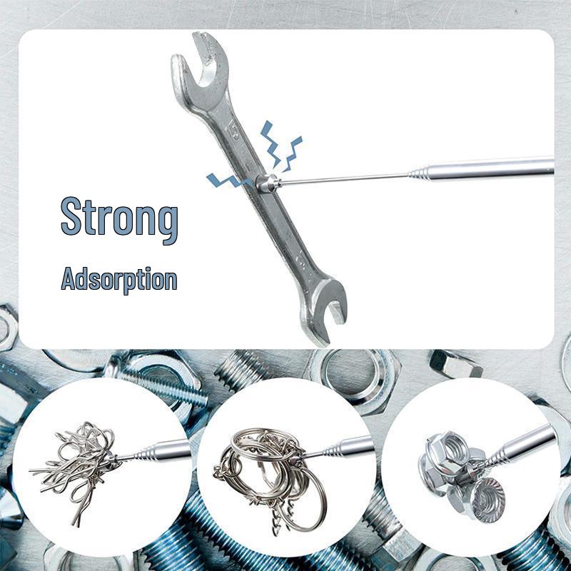 Мощный телескопический магнитный инструмент для захвата – регулируемый стержень в форме ручки для авторемонта