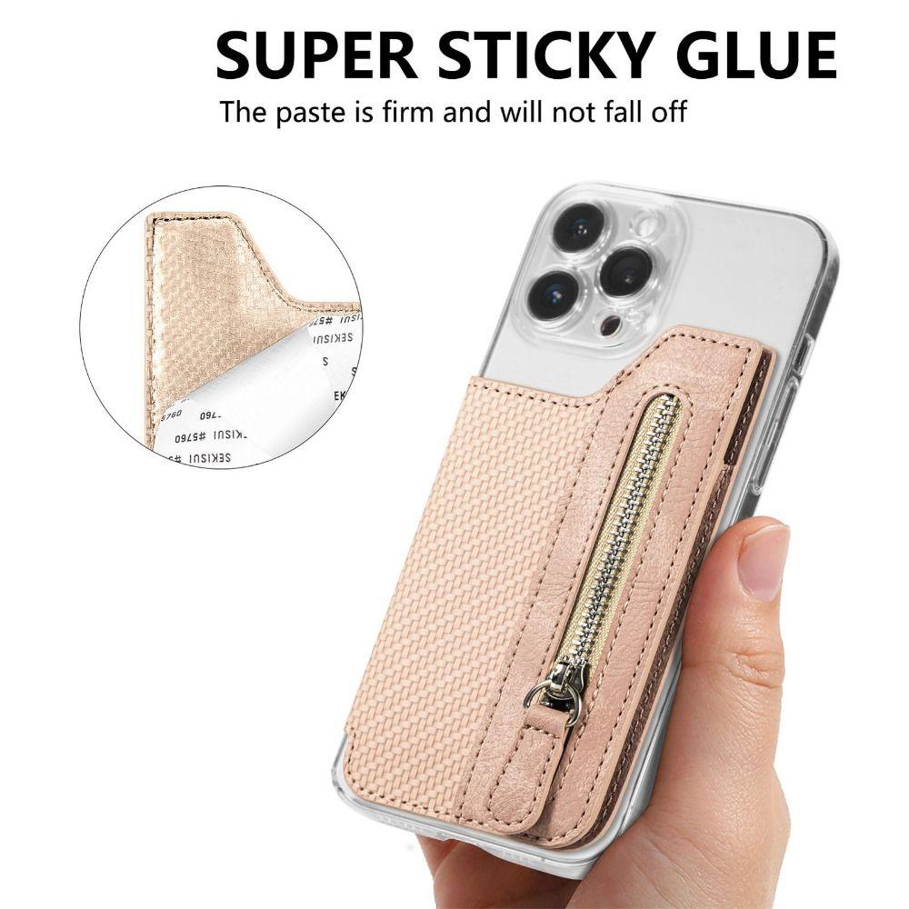 Back Cover Mobile Phone Card Bag Wallet Case Phone Card Holder Phone Wallet Stick Cell Phone Pouch