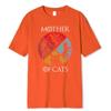 Cat Family Mother Of Cats Printing Male T Shirts Quality Tshirt Summer Casual Cotton Tops Breathable Tee Clothes Man