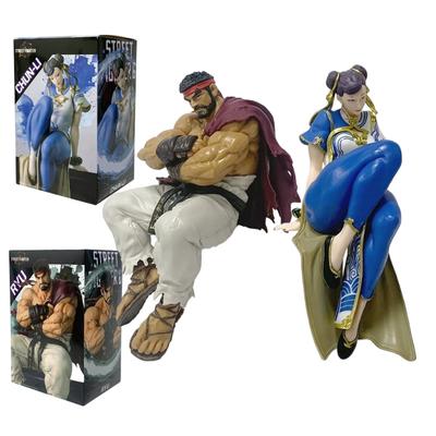14 см Аниме Игра Street Fighter 6 Фигурка Действия Чун-Ли Рю Сидящая Фигурка Украшения Коллекция Модель Игрушки ПВХ Подвижная Сочлененная Масштаб Детализированная