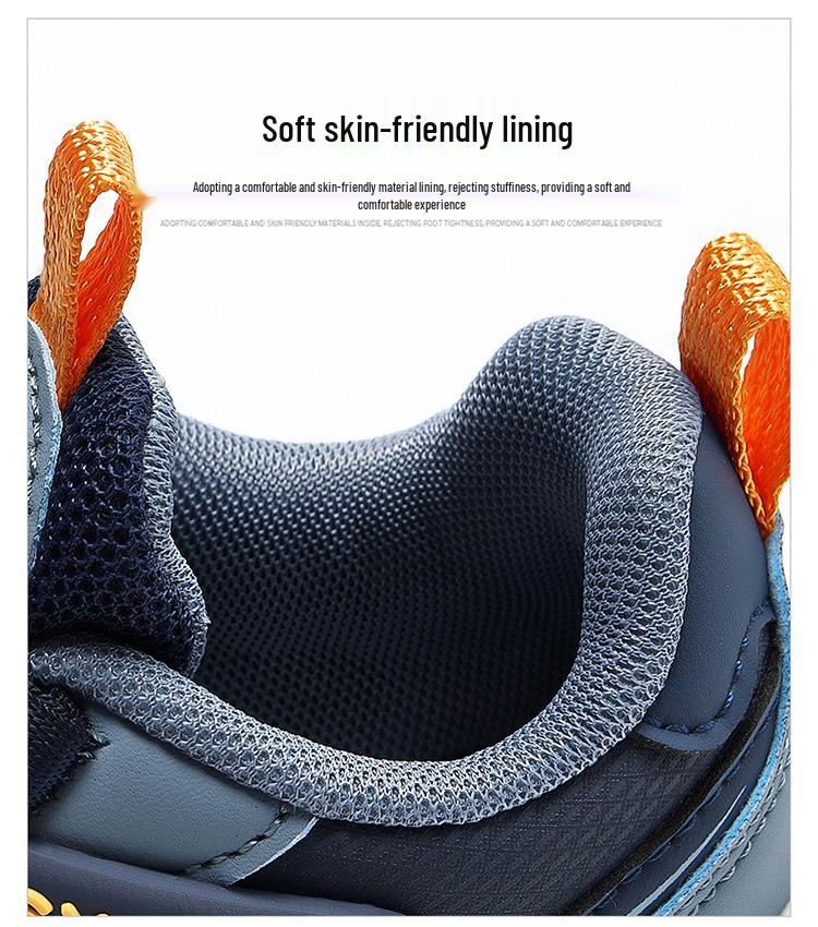 W.KIDS Multi-Color Fleece-Lined Sports Shoes with Fashionable Patchwork, Cool Buckle Design, Warm & Comfortable.