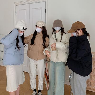 Короткая пуховая хлопковая куртка женская 2025 новая корейская версия свободной хлопковой куртки стеганая куртка куртка-пуховик зимняя куртка