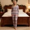 Family Christmas Pajamas Matching Sets Christmas Parent-child Clothing Long Sleeves Sleepwear Holiday Loungewear for Holidays Family Gatherings