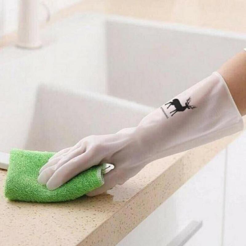 New Gloves For Kitchen Cleaning Transparent Printed Latex Gloves Laundry And Dishwashing Gloves Rubber Gloves