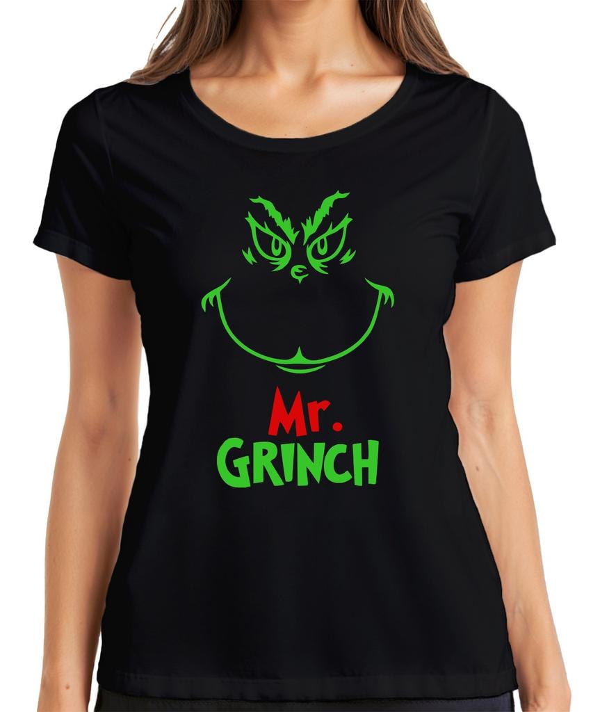 Mr Grinch Christmas Funny Xmas Gift Grinchfan Retro Ladies Tshirt
