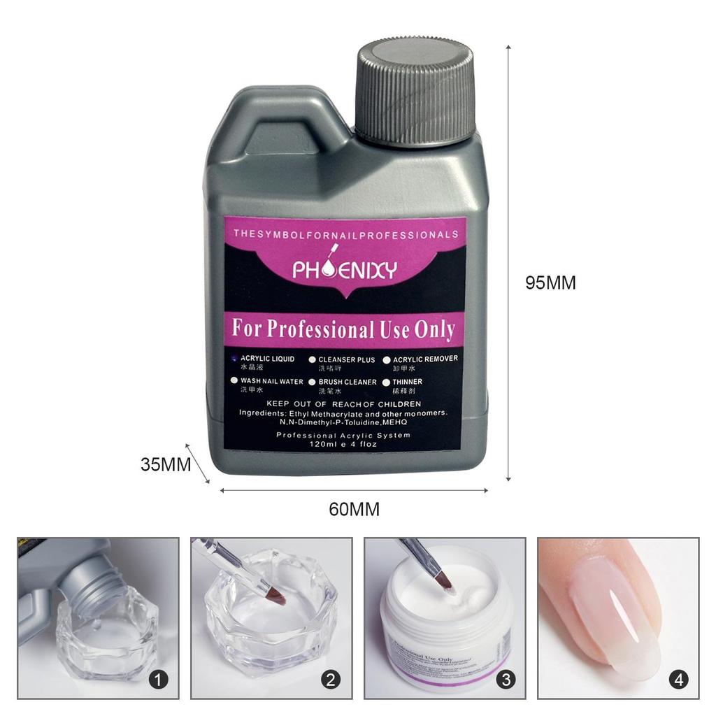 PHOENIXY 3Colors Acrylic Nail Kit 36W UV LED Nail Lamp With Nail Glitter Acrylic Powder Liquid Nail Extension Gel False Nail Tips Manicure Set