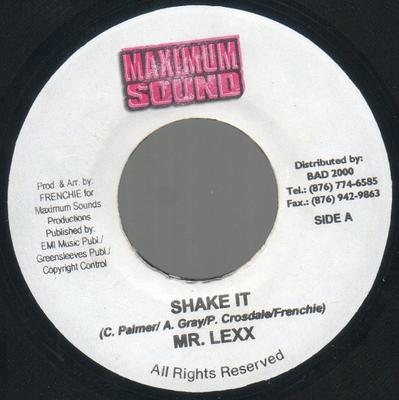7-дюймовая запись MR. LEXX - Shake It NONE Максимальный Звук 2003 Ямайка Регги, Ска и Даб Б/У