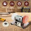 100 Вт Мини-электрический ленточно-шлифовальный станок Двойная шлифовальная машина 7 скоростей Регулируемая самодельная полировка шлифовальный стол шлифование низкий уровень шума