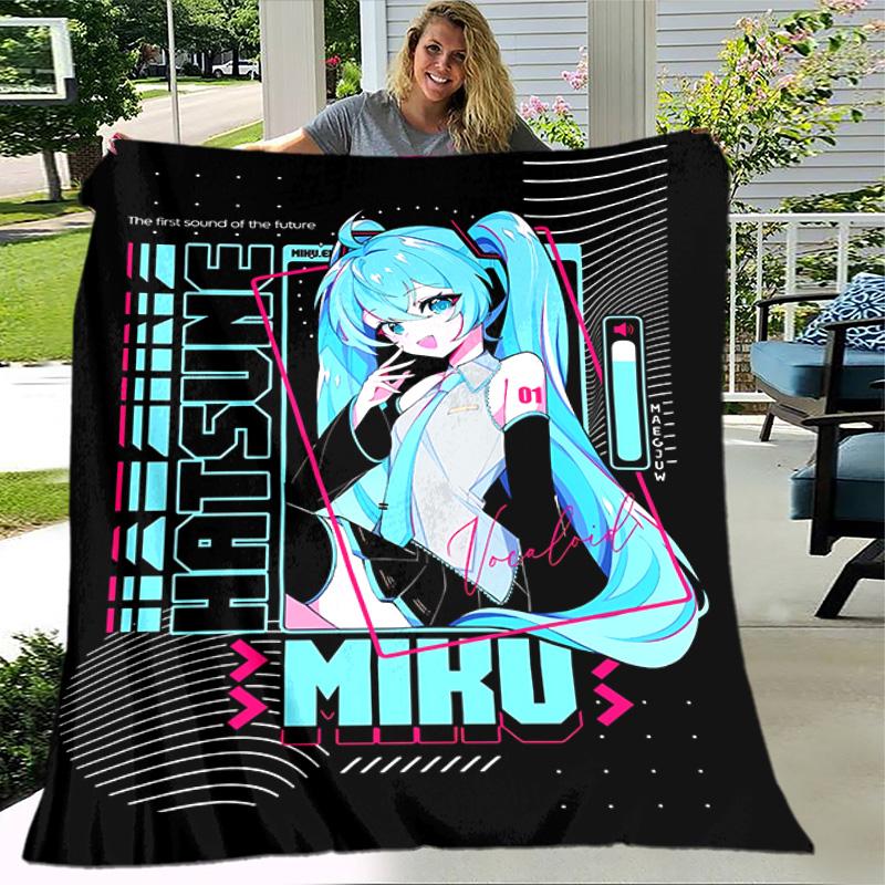 1pc Blanket - Hatsune Miku Print Design, Lightweight Blanket for Sofa, Bed- Soft &Warm, Gift for All Seasons