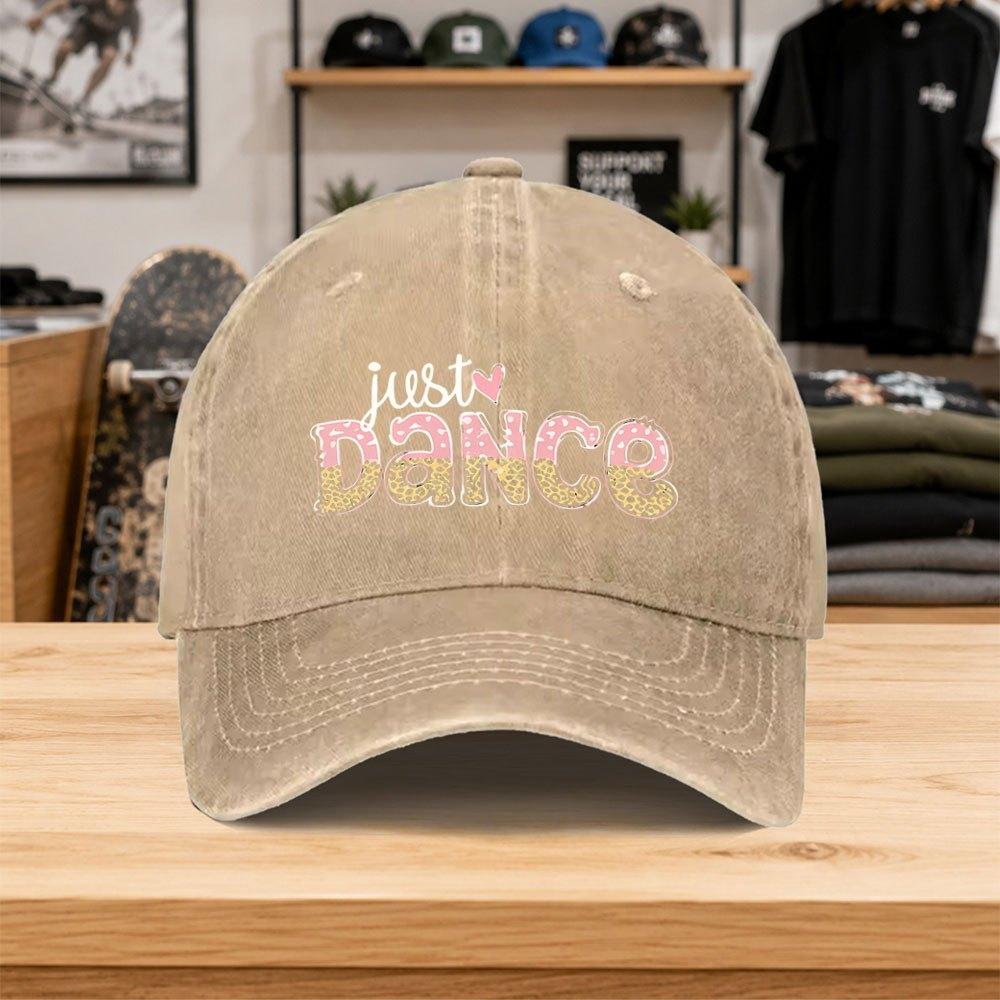1pc Just Dance Baseball Cap For Unisex Washed Duckbill Hat Suitable For Outdoor Sports Parties Lightweight Hook Loop Cl