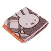 Nishikawa Miffy Face Friends Dick Made In XT23138659 Towel, 34x80cm, Washable, 100% Cotton, DB3654, Check, Bruna, Japan, Brown,