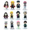 6pcs/set Q Version Demon Slayer Action Figure, Sitting Ghost Doll, Tanjiro, Nidouzi, Inosuke, Zenizu Movie Model Toys, gift box