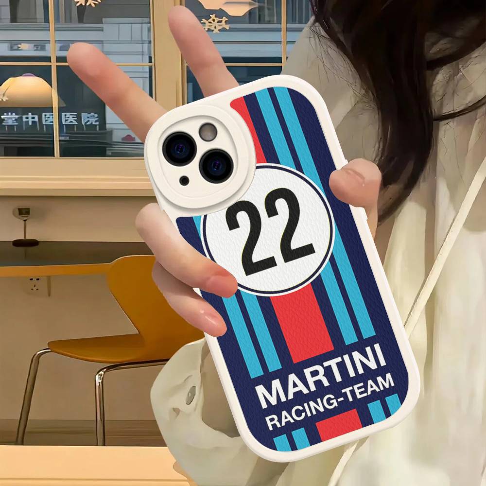 Силиконовый чехол для телефона MartiniES Racing для iPhone 16 15 14 13 12 11 Pro Max Mini Кожаный мягкий чехол