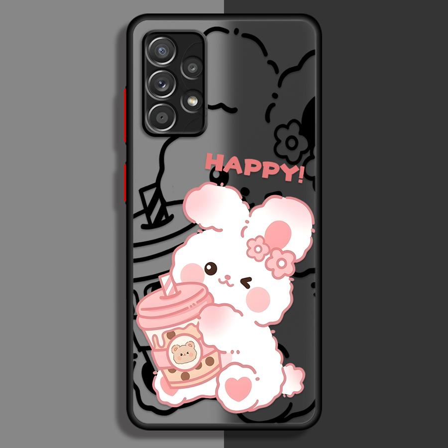 Cartoon Rabbit Bear Phone Cover Case for Samsung Galaxy A52S A72 A56 A55 A73 A33 A54 A34 A36 A14 A23 A17 A52 A16 A15 A53 A35