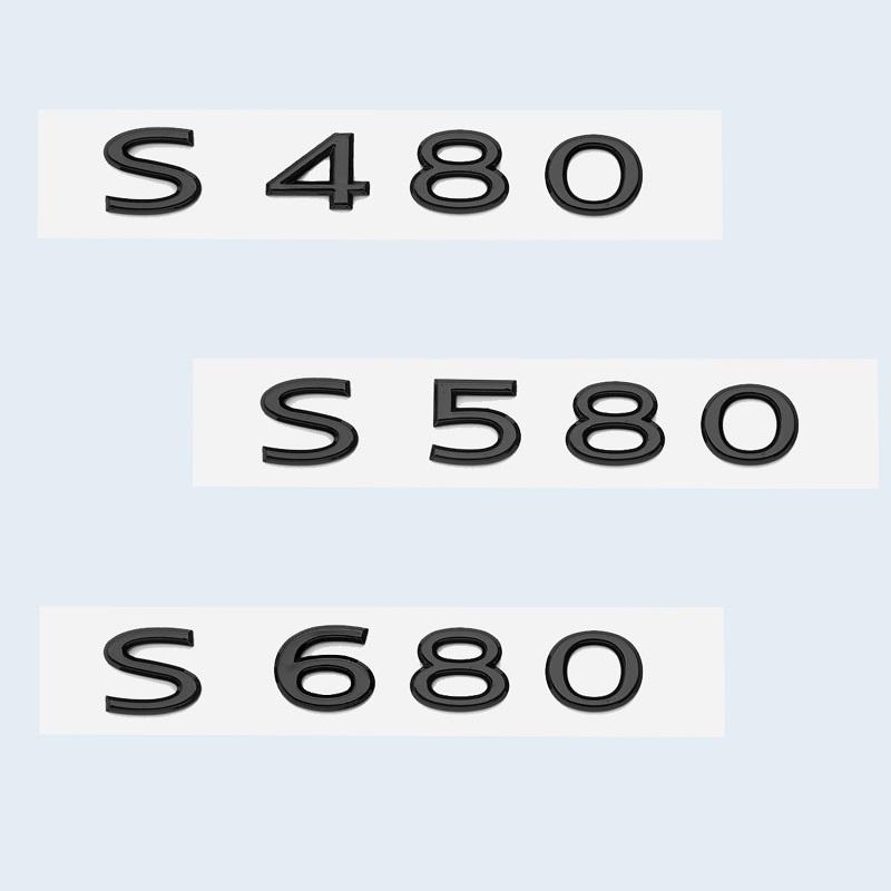 New Chrome Black Letters S480 S580 S680 V12 Emblem for Benz Maybach S Class Car Fender Trunk Rear W221 W222 Logo Sticker fuy9