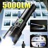 High Power Led Flashlight 5000 Lumens Rechargeable Long Range Torch Most Powerful Lantern Ultra Powerful Flashlight Torch