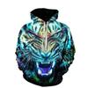 Animal Print Hood Coat for Men New 3d Lion Hood Coat for Autumn Street Coat with Hood FashionXXS-6XL
