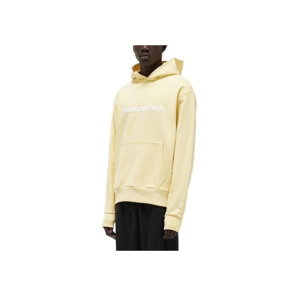 Adidas Originals Trefoil X Pharrell Williams Solid Letter Logo Print Hoodie Unisex Tops Yellow H46993