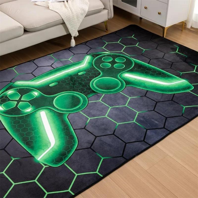 Game Console Carpet Area Living Room Sofa Bedroom Bedside Esports Playroom Rug Non-slip Machine Washable Home Decor Floor Mat