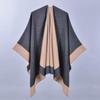 Women's Versatile Solid Color Spring Scarf Shawl - Imitation Cashmere Poncho for All Seasons
