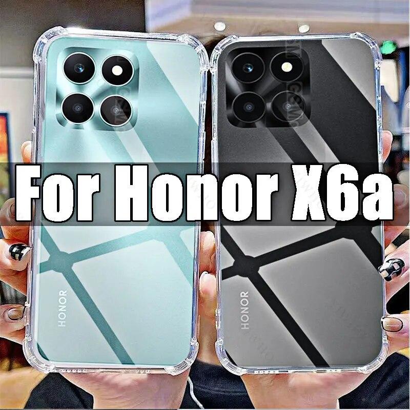 Прозрачный мягкий чехол для телефона Huawei Honor X6a, прозрачные чехлы из ТПУ для Honor X 6a 6,56 дюйма, WDY-LX1, противоударный, с защитой от отпечатков пальцев