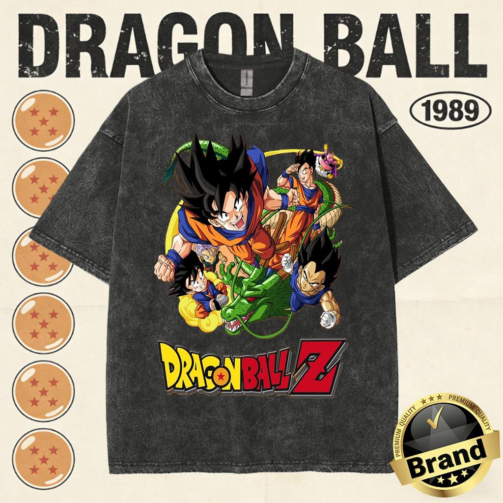 Летняя семейная футболка Dragon Ball в винтажном стиле для мужчин, стираная, высокое качество, ностальгическая печать, тяжелый ретро топ