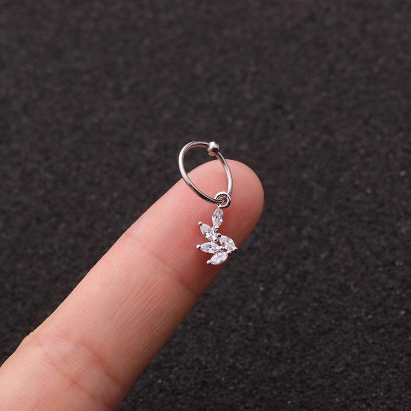 1 шт. серьги с кристаллами для пирсинга ушей висячие серьги-гвоздики для хряща, спирали козелка, модные ювелирные изделия