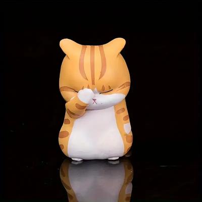 Очаровательная фигурка кошки с большой головой - Декор для стола и автомобиля из ПВХ, Идеальный подарок для любителей кошек, Идеально для Рождества